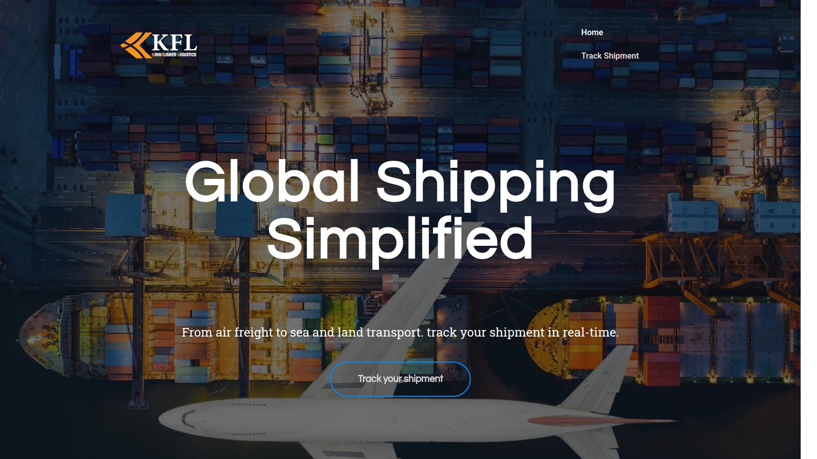 Kingfisher Logistics website preview