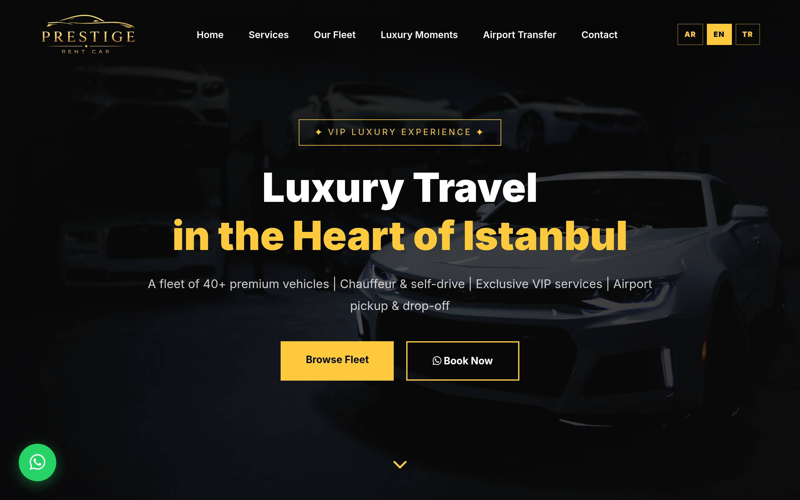 Prestige Rent Car website preview