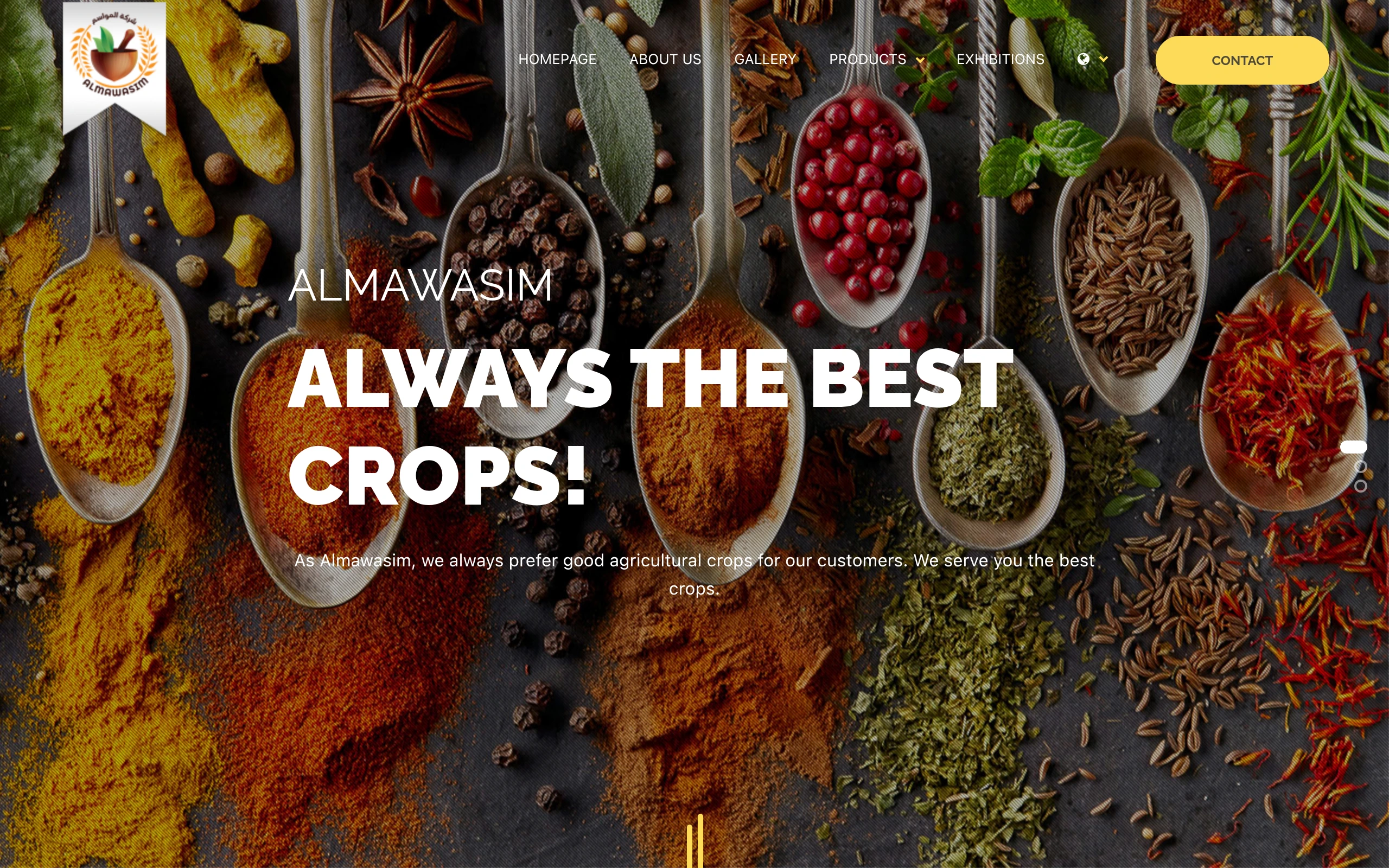Almawasim website preview