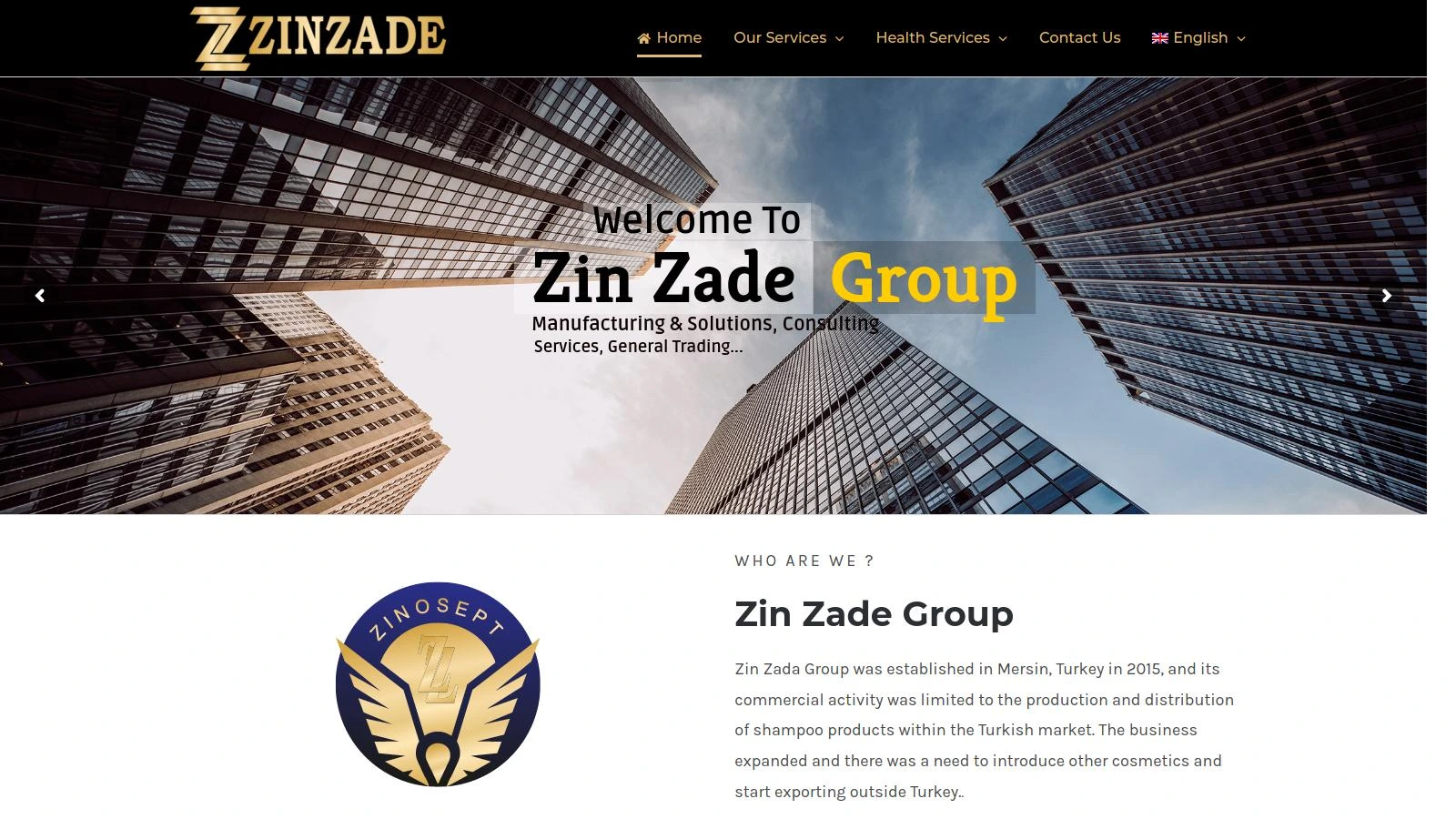 Zin Zade website preview